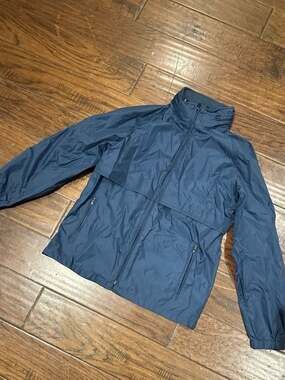 Vintage Woolrich The Teton Group Women's Navy Blue Full Zip Windbreaker Jacket